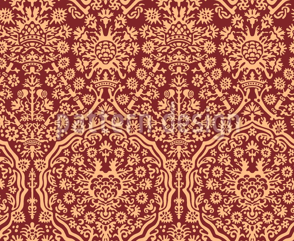 patterned-wallpaper-jacquard-renaissance-chocolat