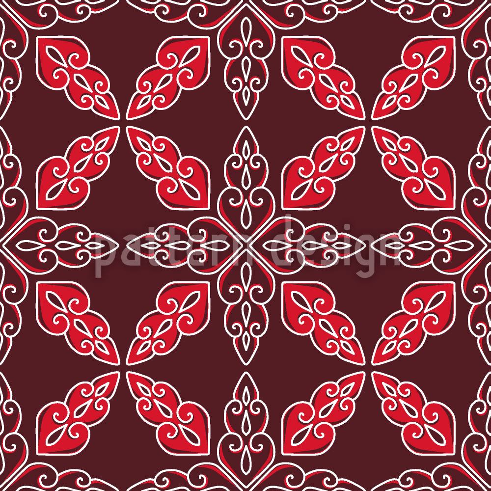 patterned-wallpaper-moroccan-red
