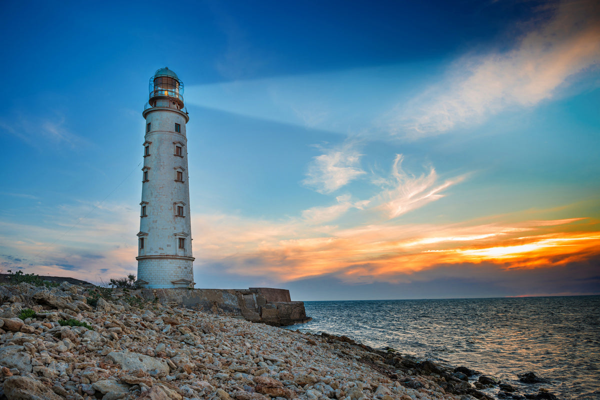 photo-wallpaper-sunset-at-the-lighthouse