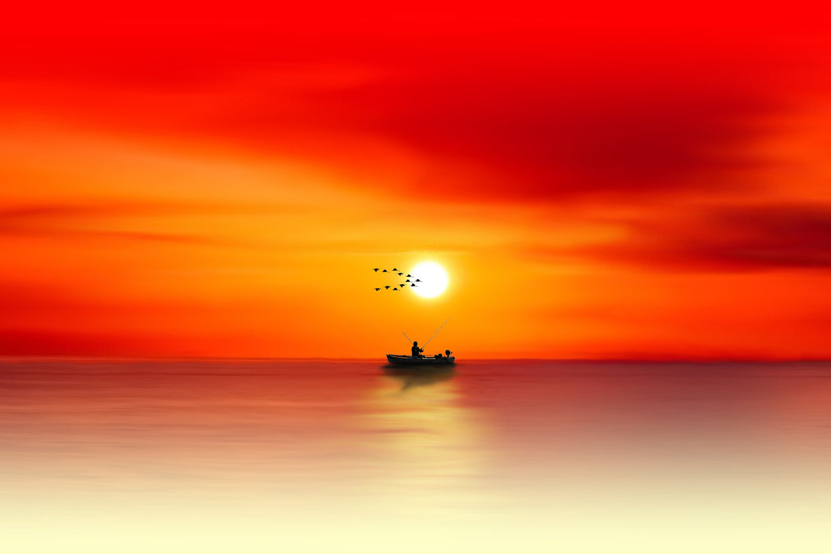 photo-wallpaper-a-fisherman-in-the-sunset