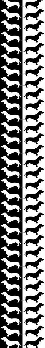 patterned-wallpaper-dachshund-black-and-white