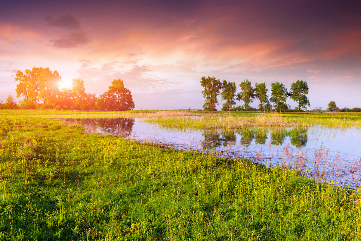 photo-wallpaper-sunset-on-lake