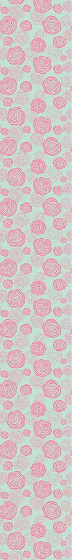 patterned-wallpaper-rose-blooms-red-mint