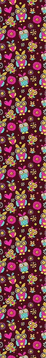 patterned-wallpaper-owls-in-chocolate