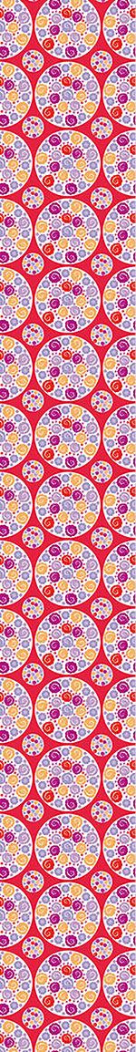 patterned-wallpaper-flower-bouquet-red