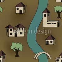 patterned-wallpaper-village-without-people