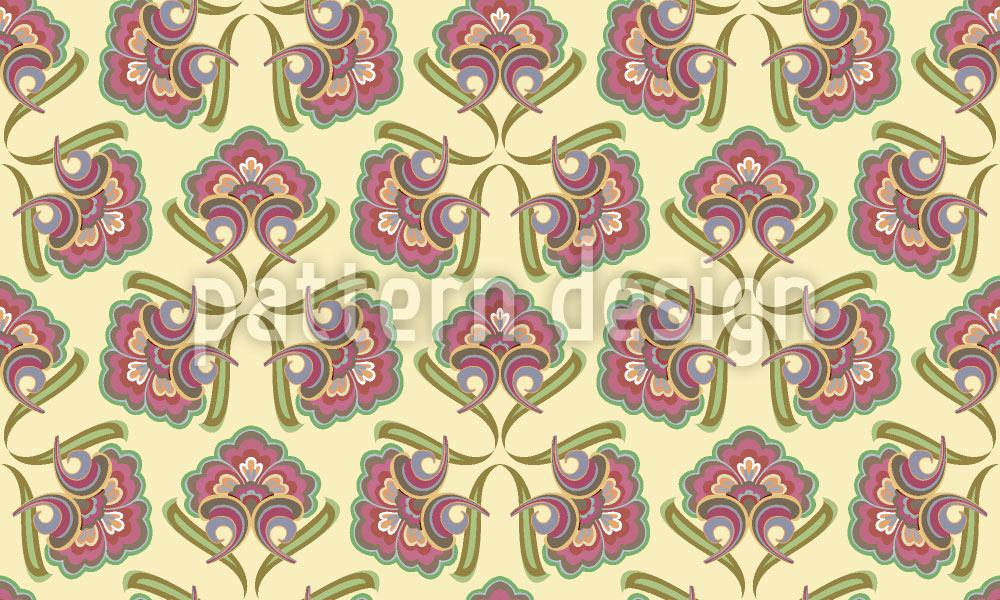 patterned-wallpaper-historic-flowers