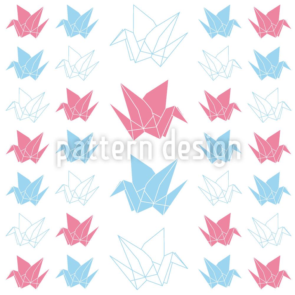 patterned-wallpaper-origami-cranes