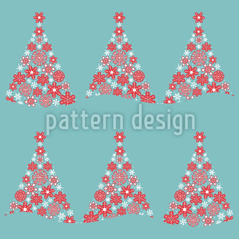 patterned-wallpaper-christmassy-forest