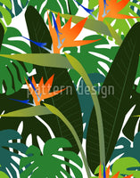 patterned-wallpaper-strelitzia