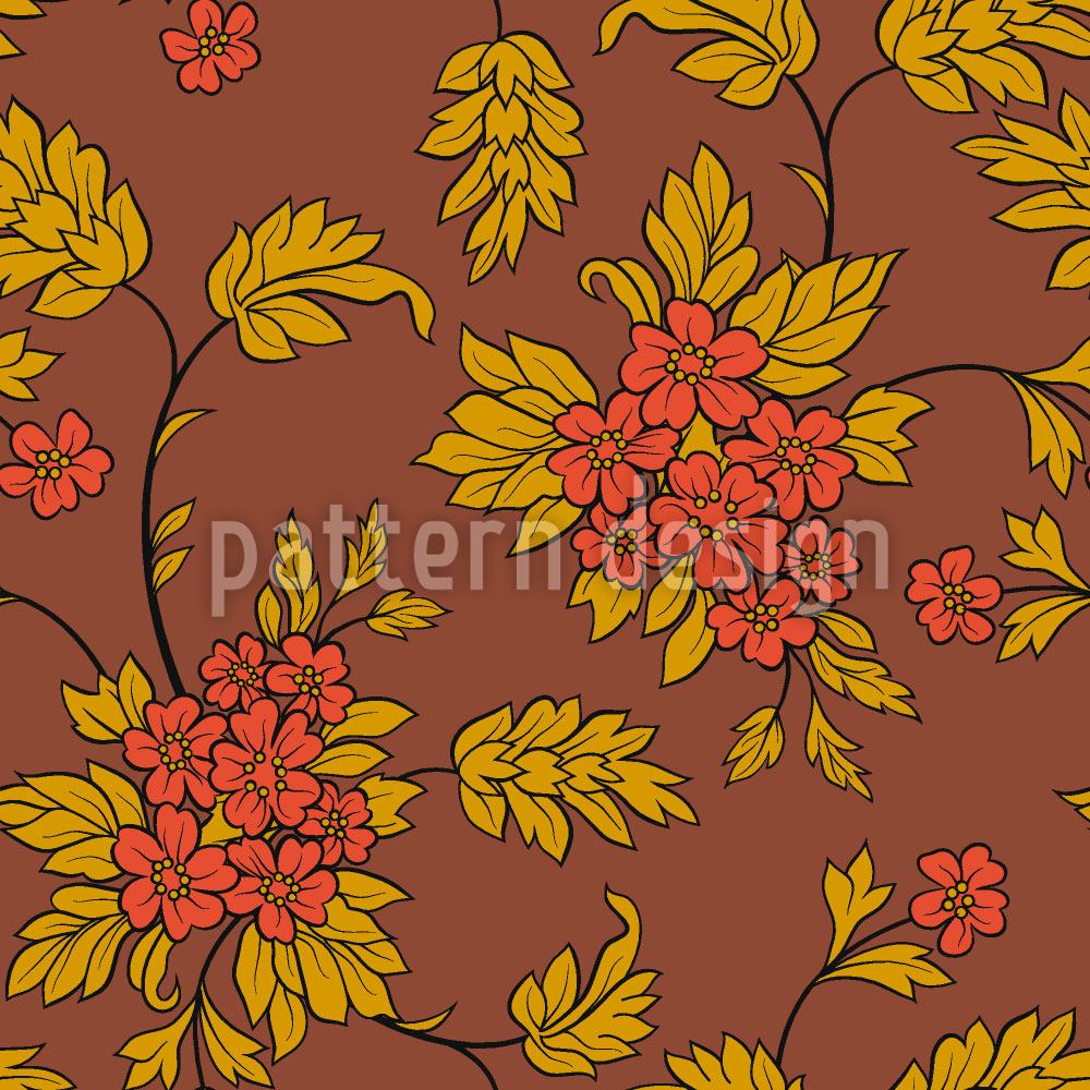 patterned-wallpaper-bouquet-mocca