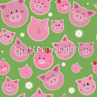 patterned-wallpaper-family-pig-is-very-lucky