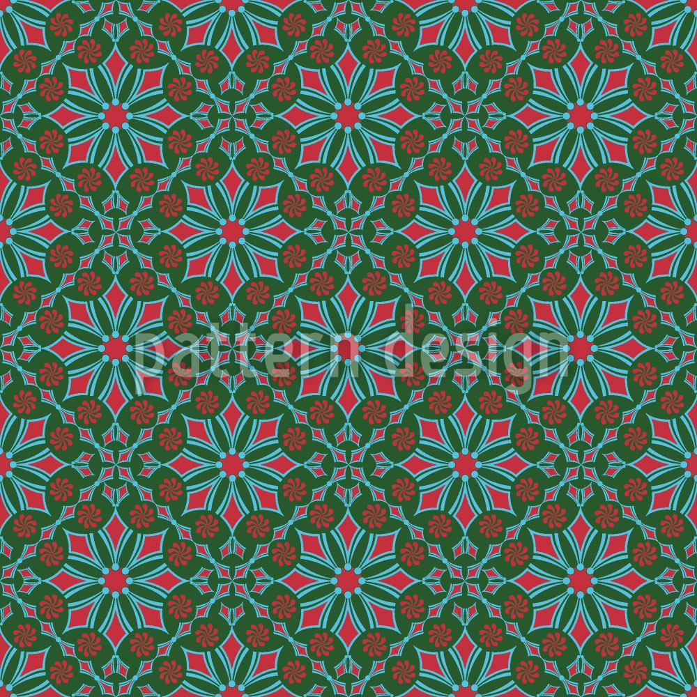 patterned-wallpaper-retro-flowers