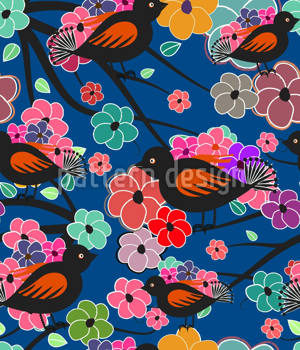 patterned-wallpaper-birds-on-limbs