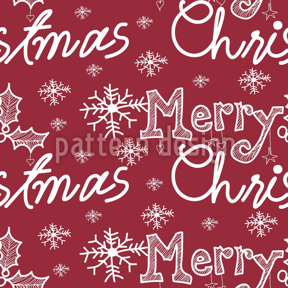 patterned-wallpaper-the-snowflakes-christmas-greetings