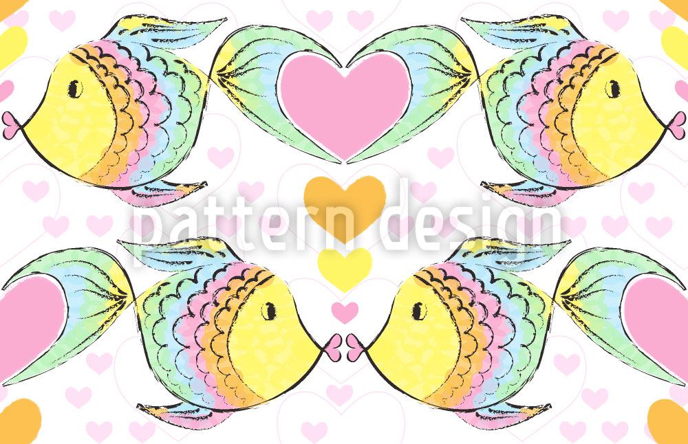 patterned-wallpaper-kissing-fish