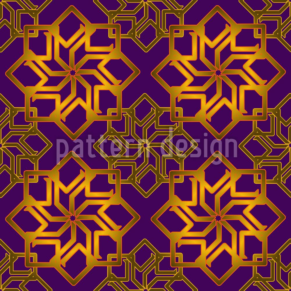 patterned-wallpaper-golden-stars-on-violet