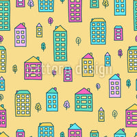 patterned-wallpaper-doodle-houses