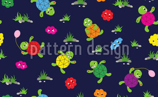 patterned-wallpaper-turtle-friends