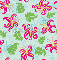 patterned-wallpaper-pink-lily