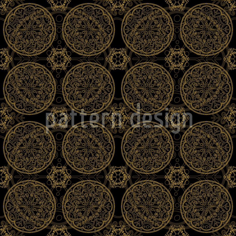 patterned-wallpaper-star-fantasy-in-gold