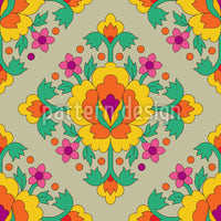 patterned-wallpaper-medieval-flowers