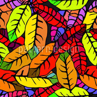 patterned-wallpaper-leaf-expression-in-pop-art