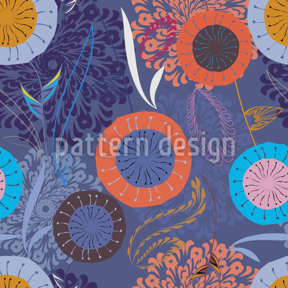 patterned-wallpaper-floral-festival-at-night