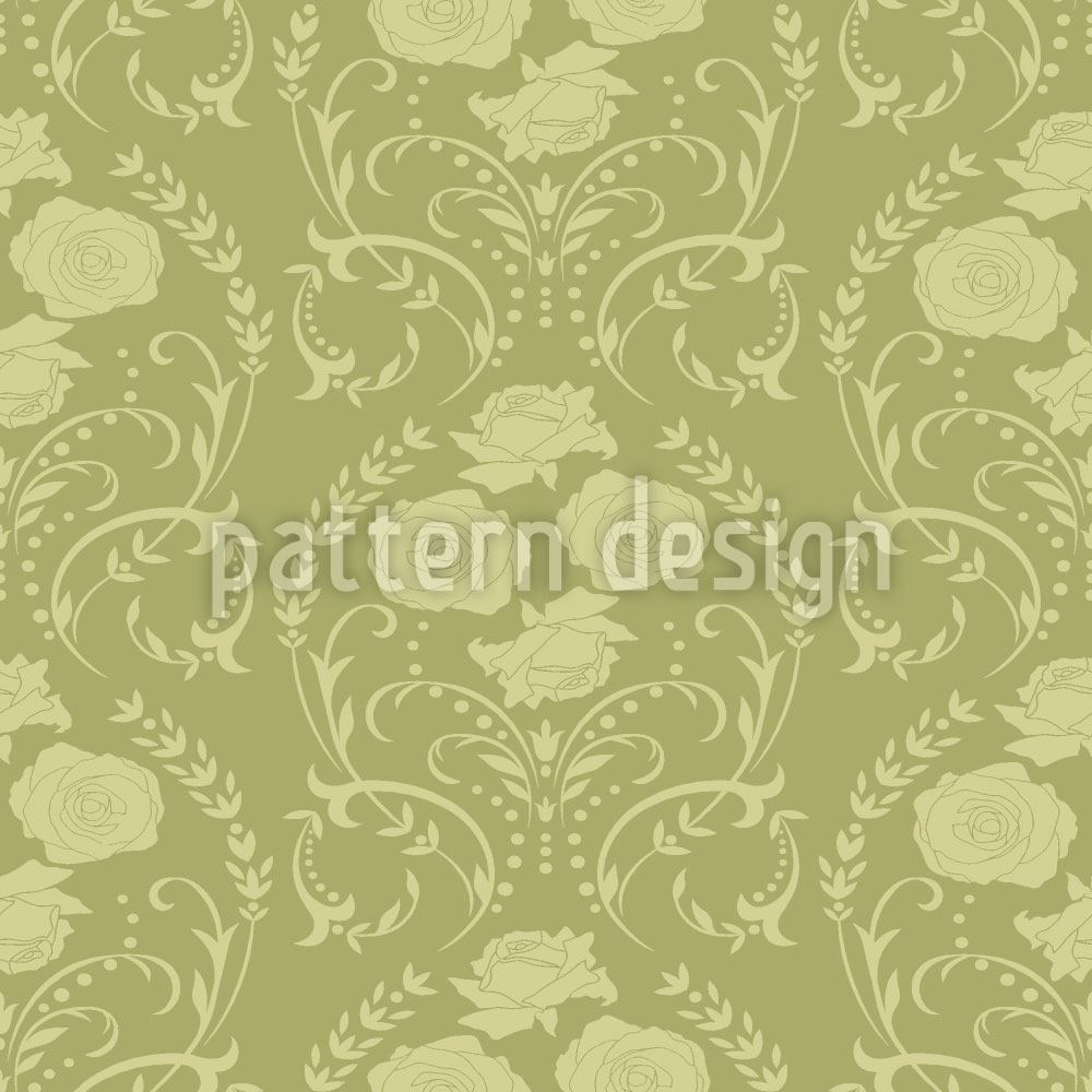 patterned-wallpaper-rose-green