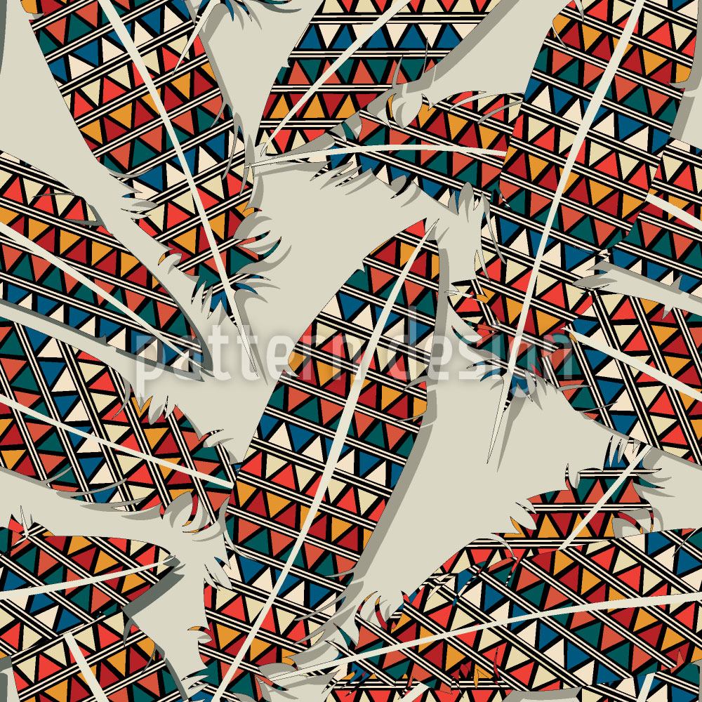 patterned-wallpaper-indian-feathers