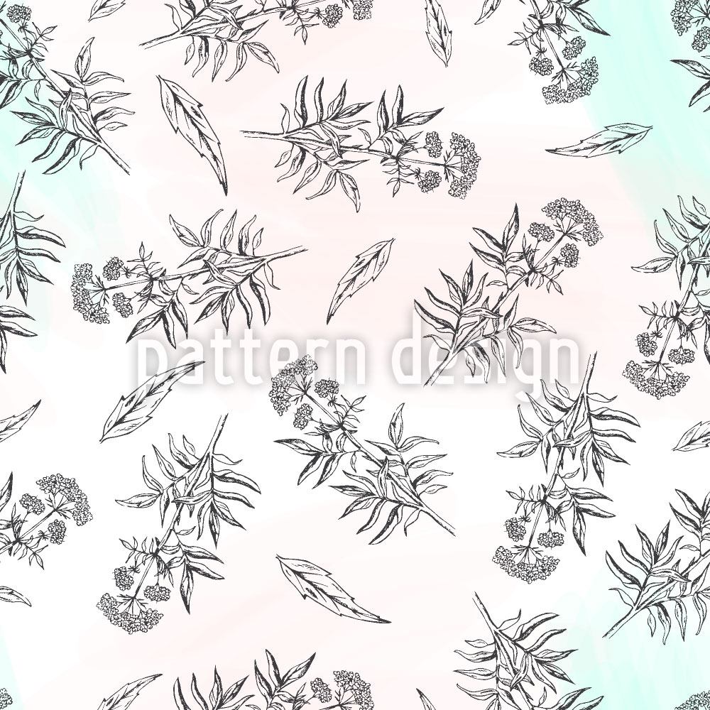 patterned-wallpaper-valerian-plant