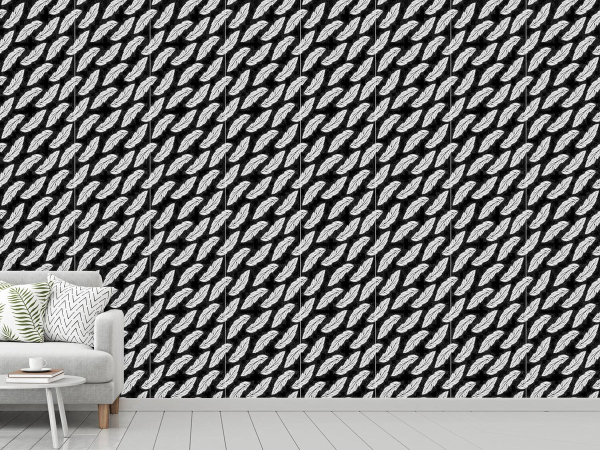 patterned-wallpaper-feathers-in-the-dark