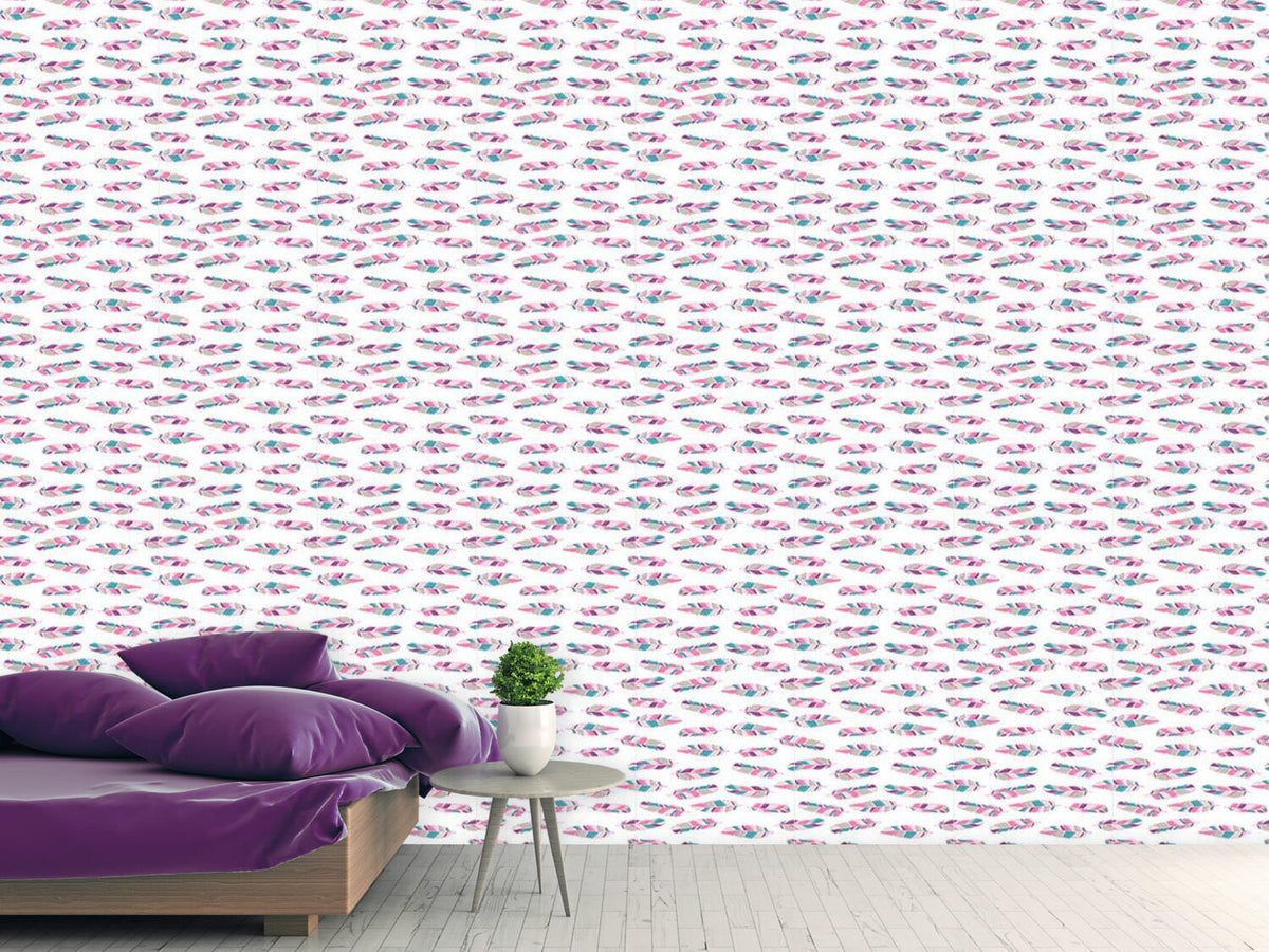 patterned-wallpaper-soft-feathers