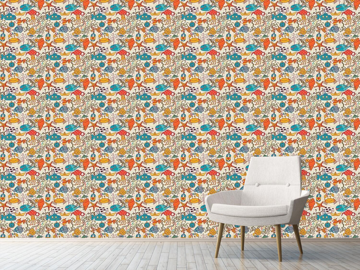 patterned-wallpaper-party-in-the-yellow-submarine