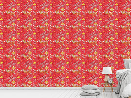 patterned-wallpaper-summer-garden-dreams