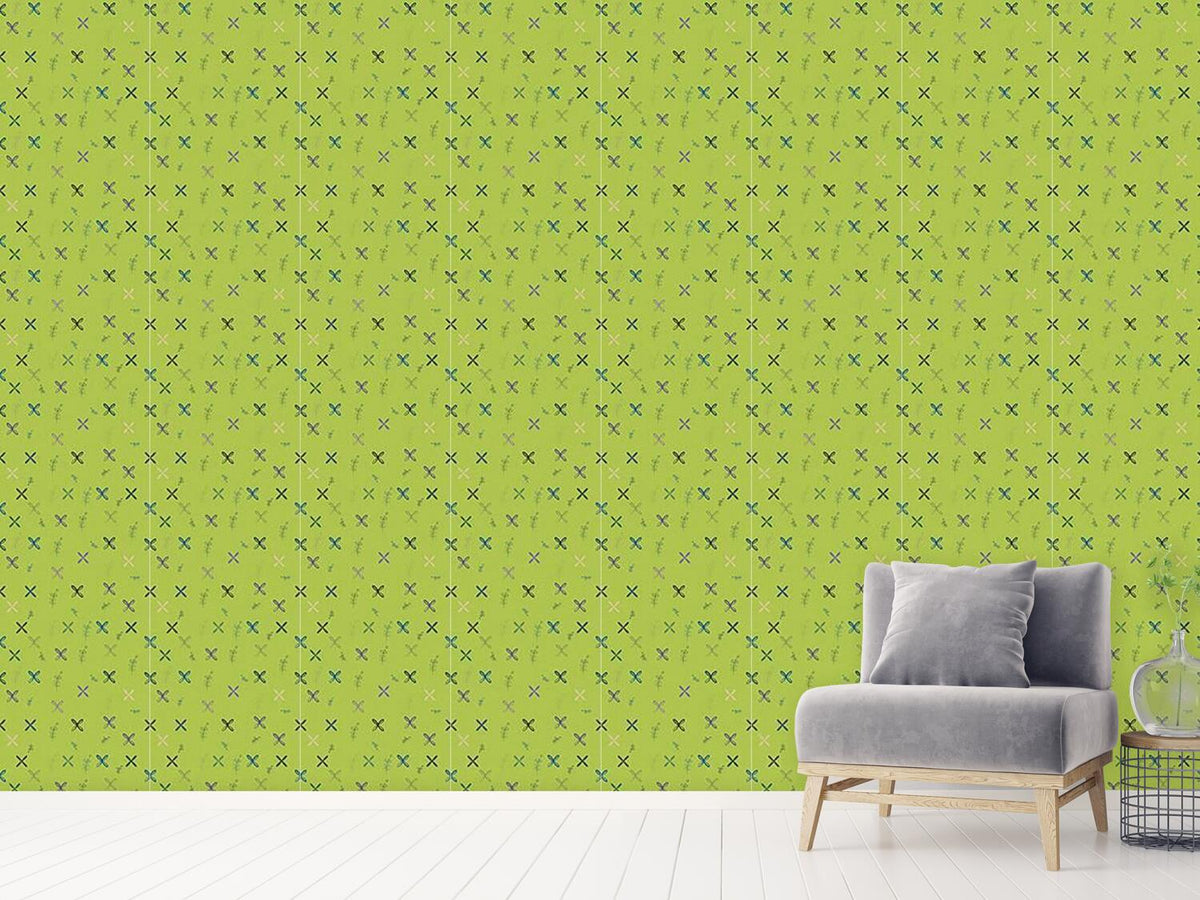 patterned-wallpaper-resis-mural-painting-green