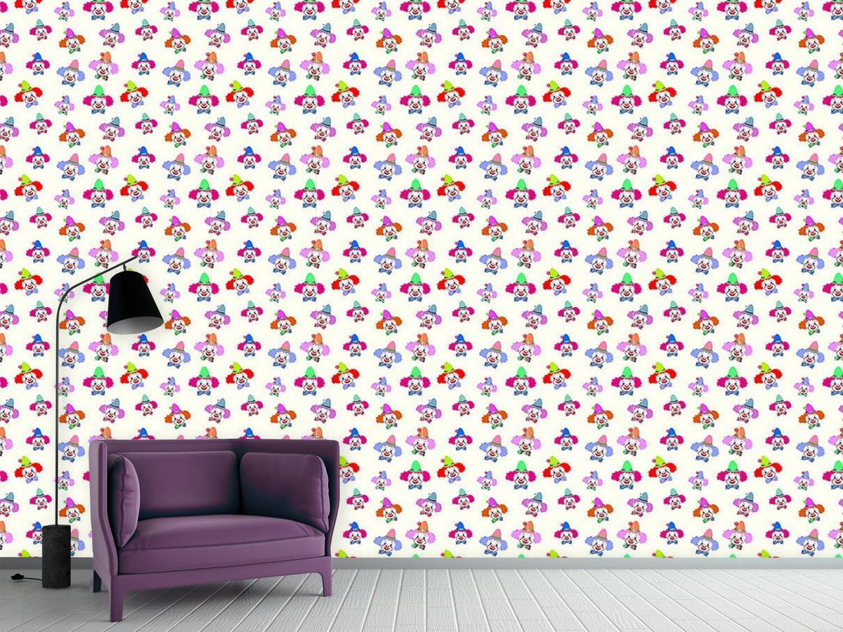 patterned-wallpaper-friendly-clowns