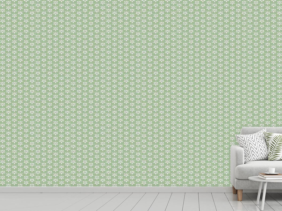 patterned-wallpaper-blossom-drops-green