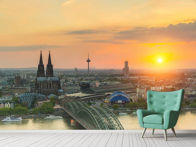 photo-wallpaper-skyline-cologne-at-sunset