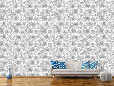 patterned-wallpaper-flowers-with-contours