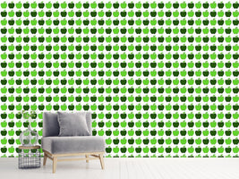 patterned-wallpaper-granny-smiths-apples