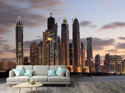 photo-wallpaper-skyline-dubai-at-sunset