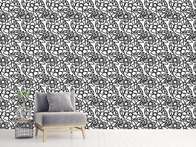 patterned-wallpaper-flower-doodles-black-and-white