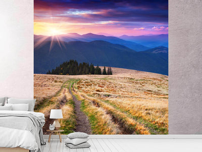 photo-wallpaper-sunset-in-the-mountain-scenery