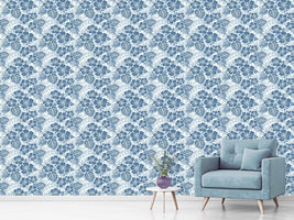 patterned-wallpaper-hawaiian-hibiscus-blue