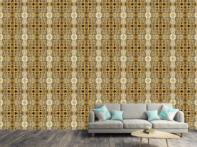 patterned-wallpaper-amber-gold