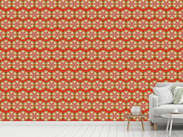 patterned-wallpaper-kaleidoscope-zig-zag-red