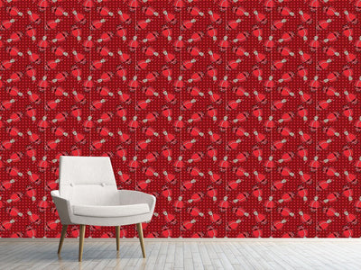 patterned-wallpaper-dotty-santa-rot