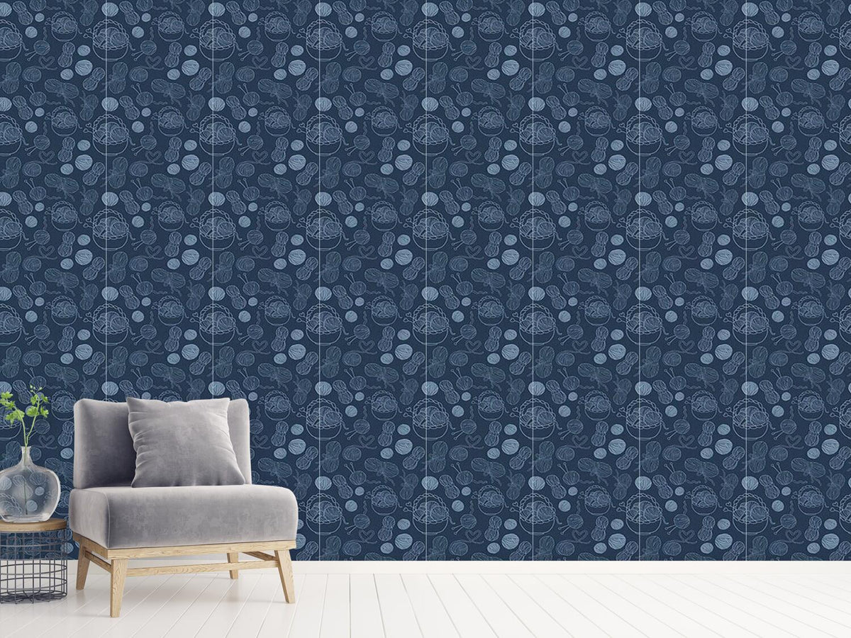 patterned-wallpaper-knitting