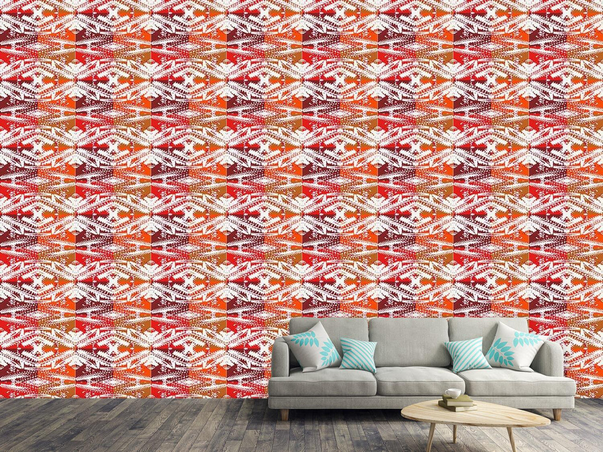 patterned-wallpaper-spike-art-on-check